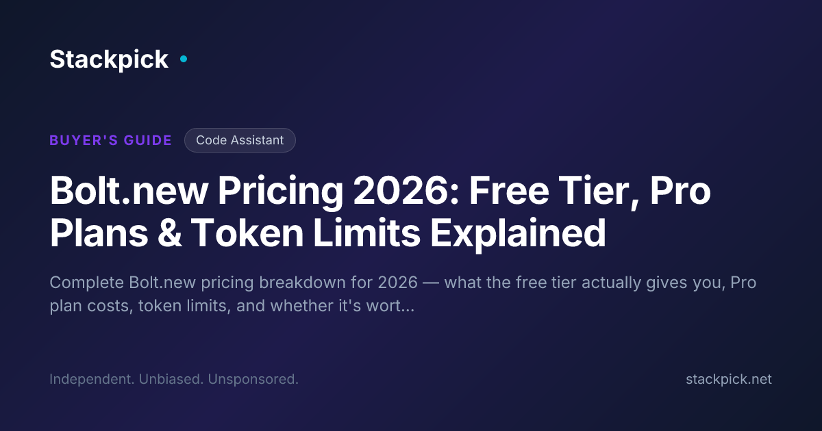 Bolt.new Pricing 2026: Free Tier, Pro Plans & Token Limits Explained ...