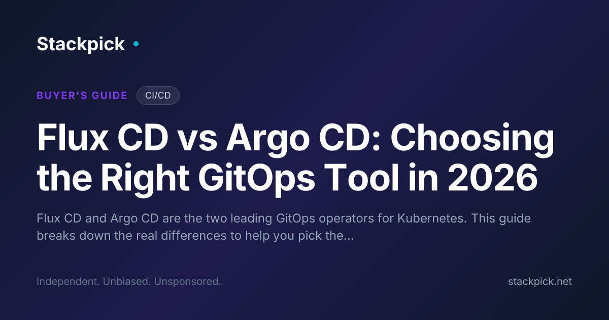 Flux CD vs Argo CD: Choosing the Right GitOps Tool in 2026 | Stackpick