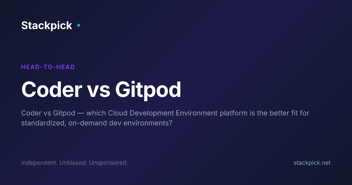 Coder vs Gitpod (2026) | Stackpick