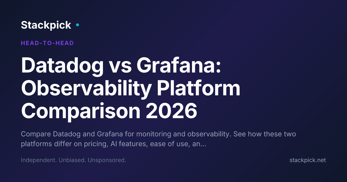 Datadog AI vs Grafana (2026) | Stackpick