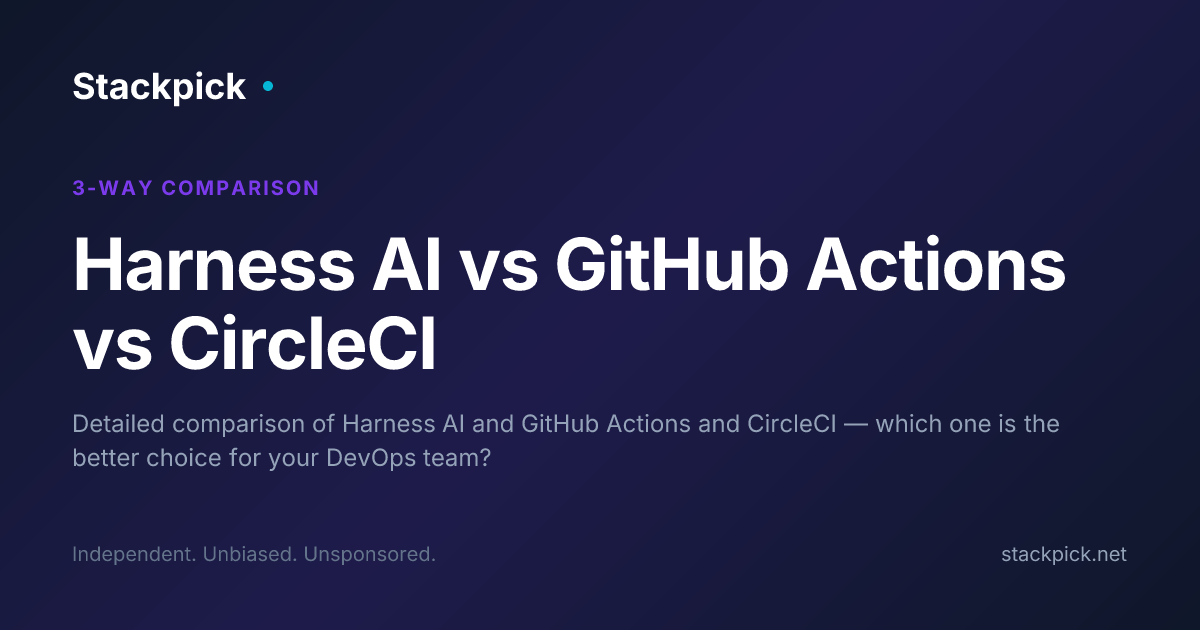 Harness AI vs GitHub Actions vs CircleCI (2026) | Stackpick