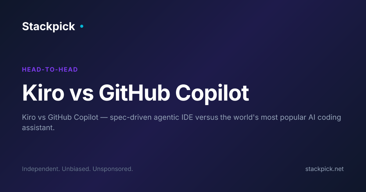 Kiro vs GitHub Copilot (2026) | Stackpick