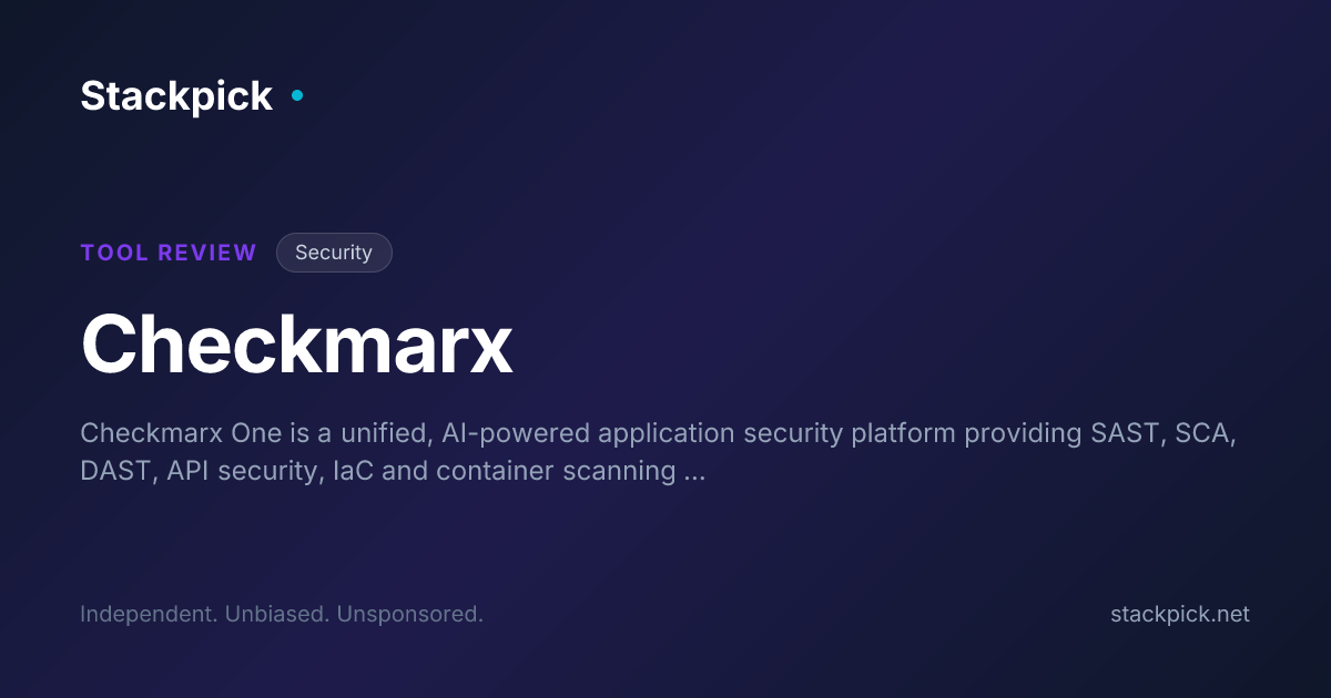 Checkmarx Review 2026 | Pricing, Pros & Cons | Stackpick