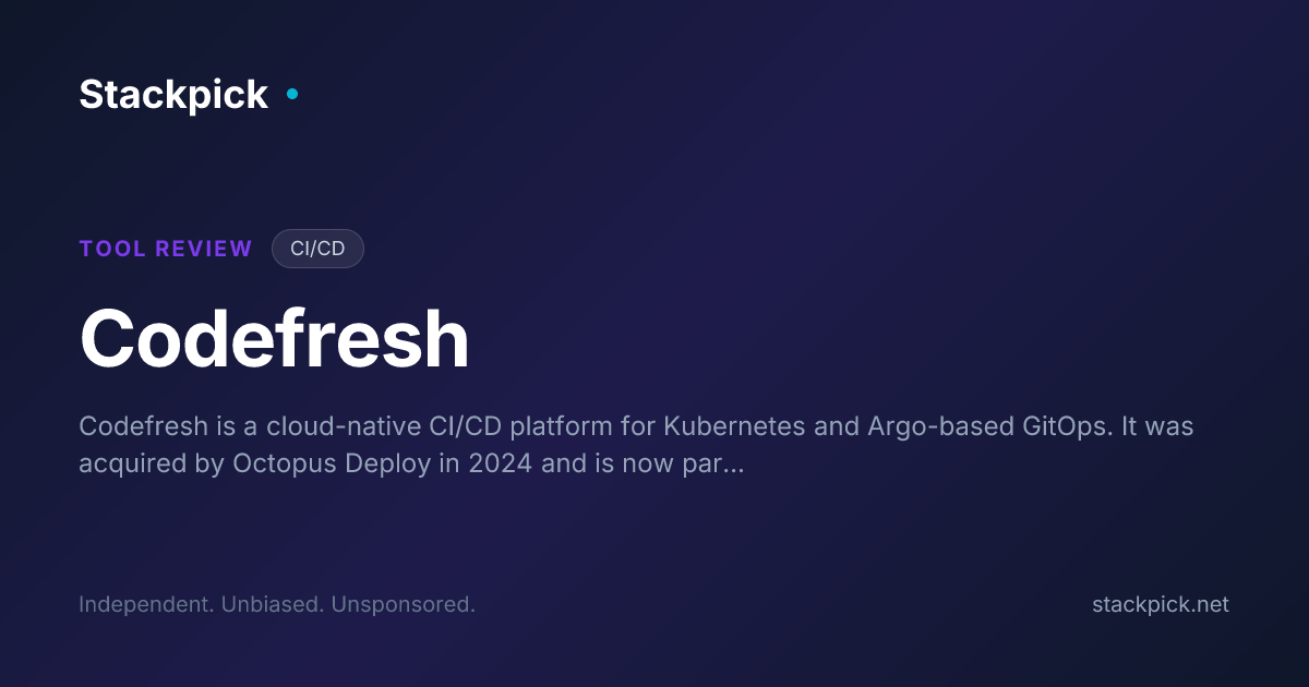 Codefresh Review 2026 | Pricing, Pros & Cons | Stackpick