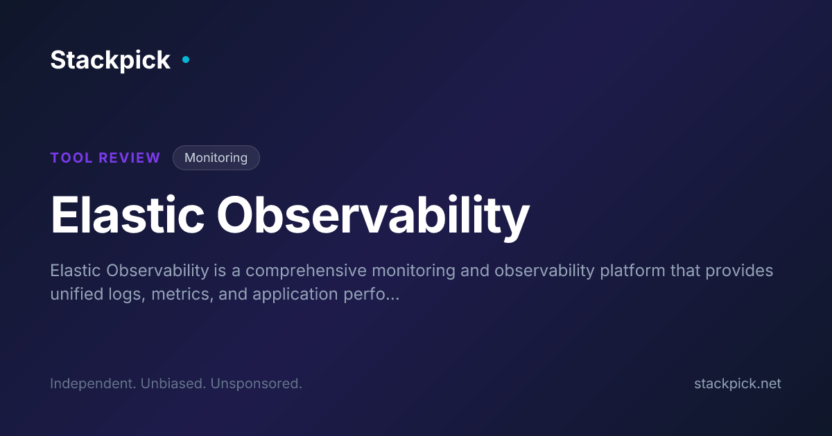 Elastic Observability Review 2026 | Pricing, Pros & Cons | Stackpick