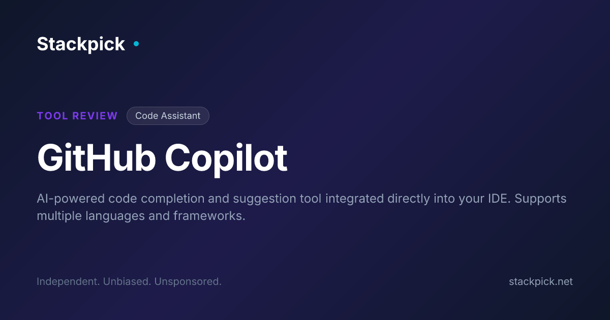 GitHub Copilot Review 2026 | Pricing, Pros & Cons | Stackpick