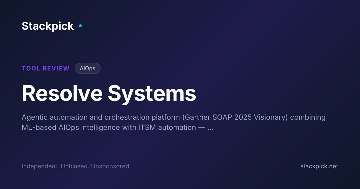 Resolve Systems Review 2026 | Pricing, Pros & Cons | Stackpick