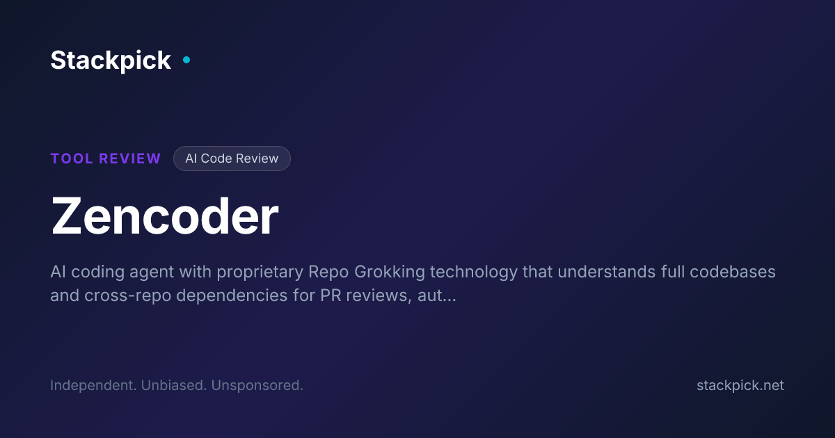 Zencoder Review 2026 | Pricing, Pros & Cons | Stackpick